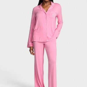 sosoft modal™ ribbed long pajama set