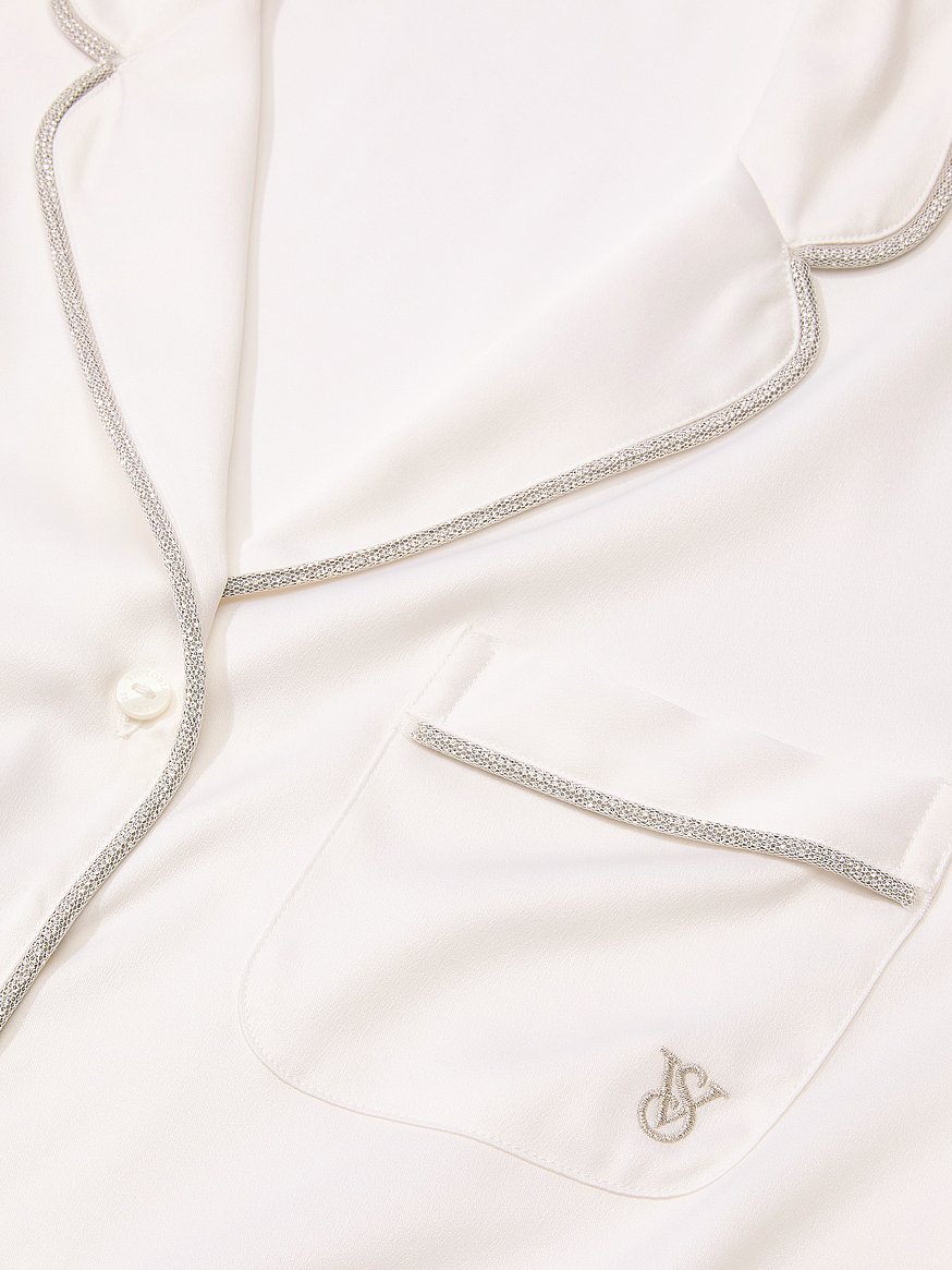 signature satin shine long pajama set signature satin shine long pajama set