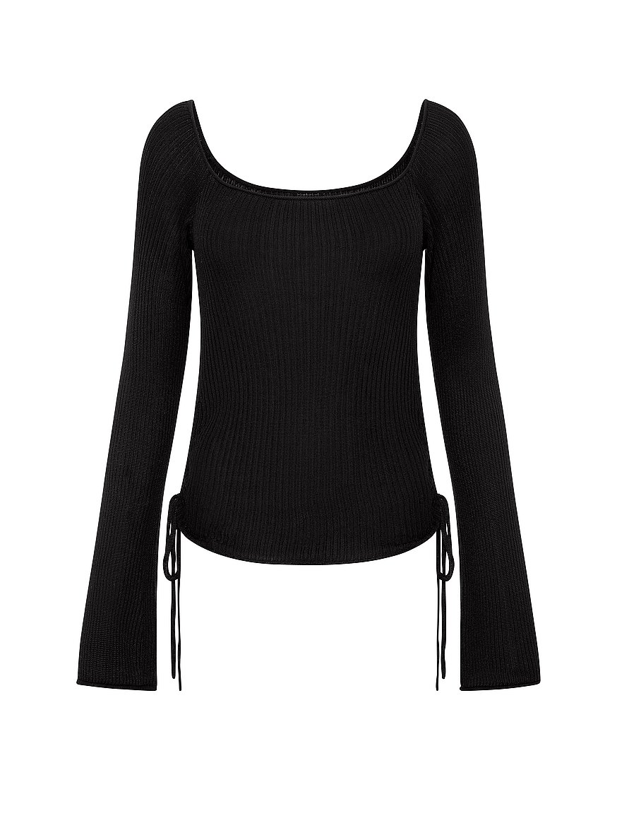 side ruched off the shoulder sweater side ruched off the shoulder sweater