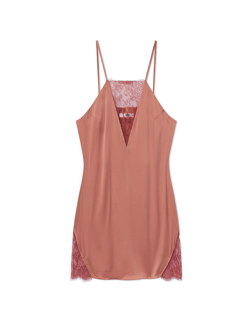 washable silk lace plunge mini dress washable silk lace plunge mini dress