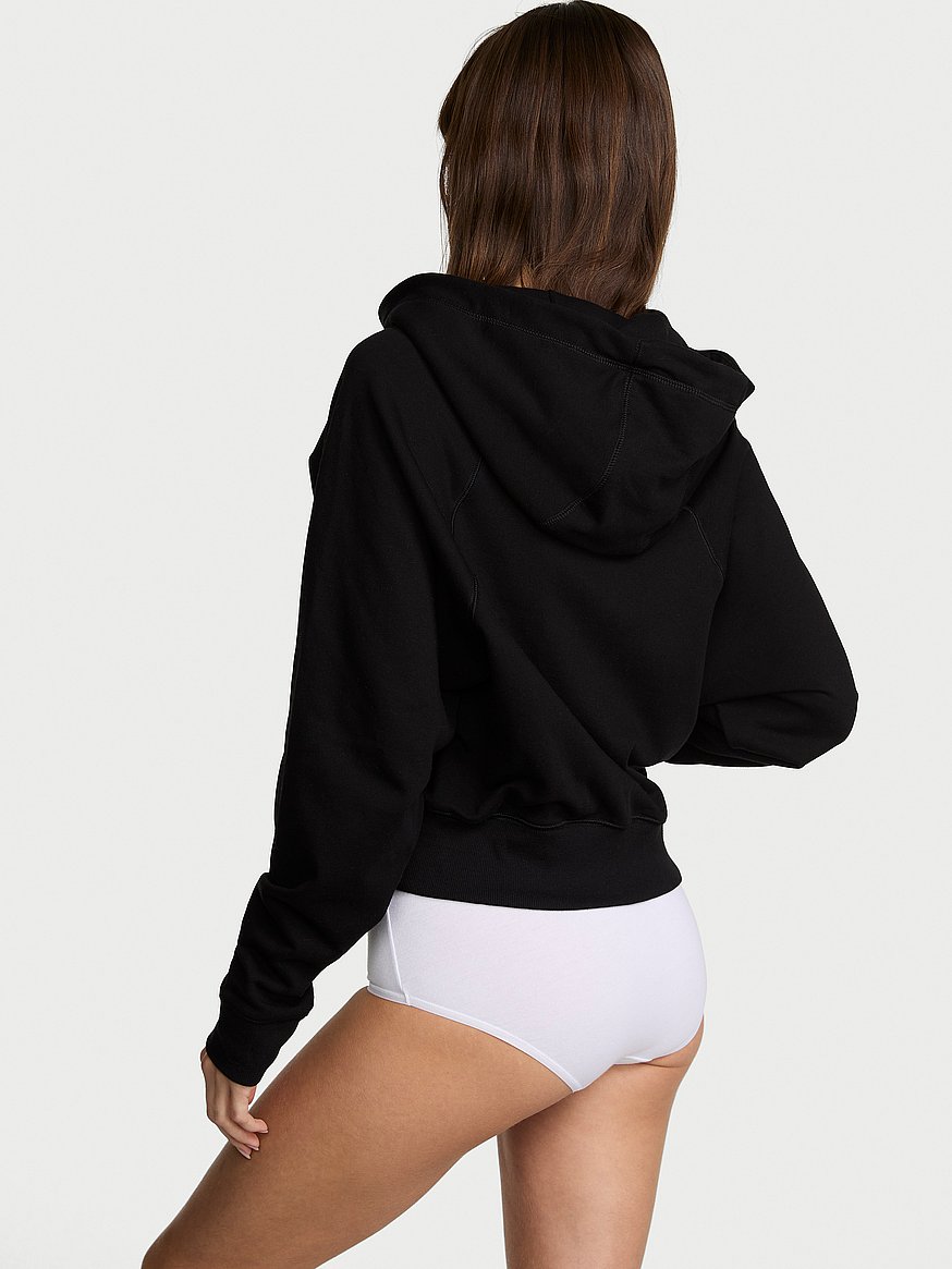 off duty terry crop full zip hoodie off duty terry crop full zip hoodie