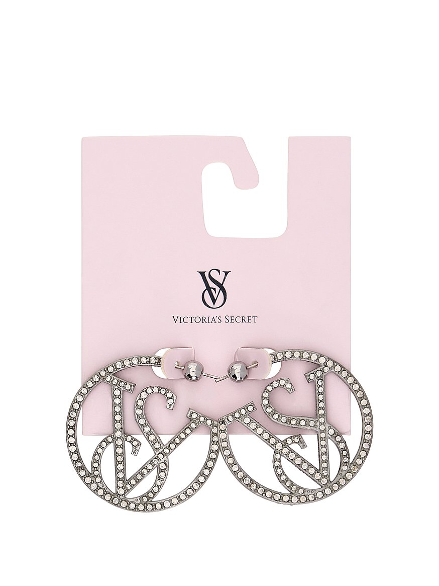 vs monogram diamanté hoop earrings vs monogram diamanté hoop earrings