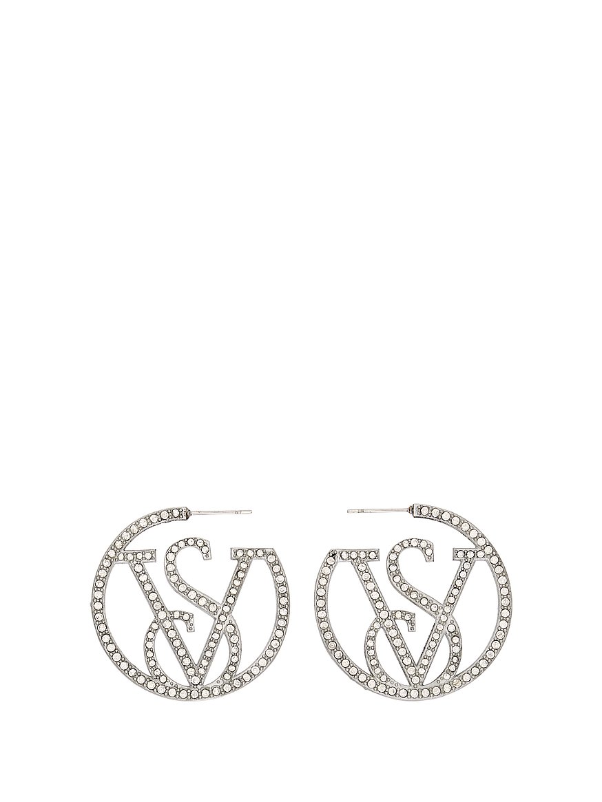 vs monogram diamanté hoop earrings vs monogram diamanté hoop earrings