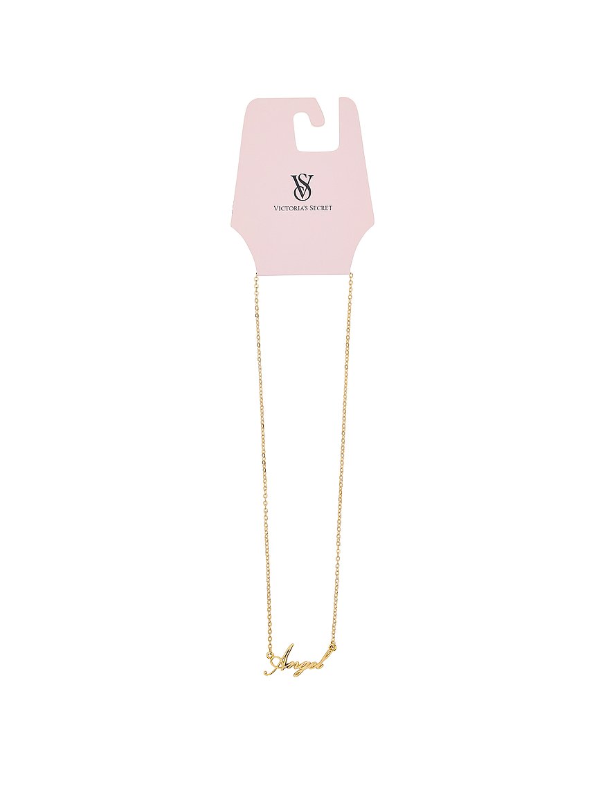 vs angel nameplate necklace vs angel nameplate necklace
