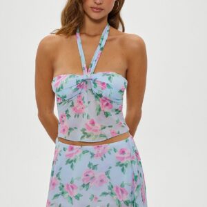 maribel chiffon halter top
