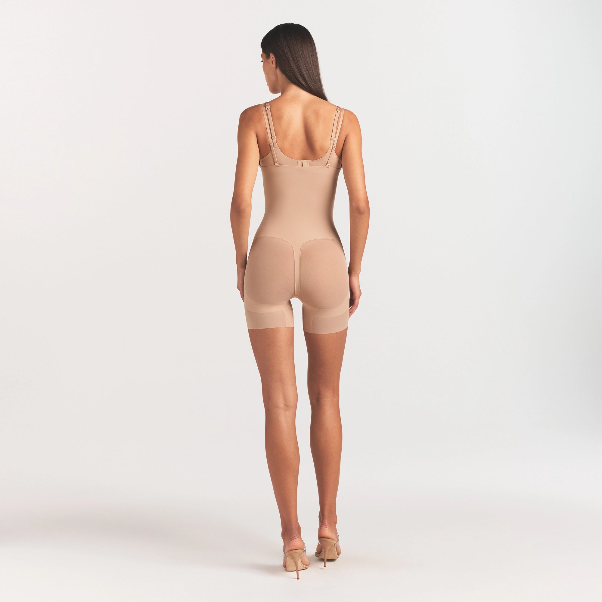 power mesh shapewear core sculpt open bust mid thigh bodysuit power mesh shapewear core sculpt open bust mid thigh bodysuit