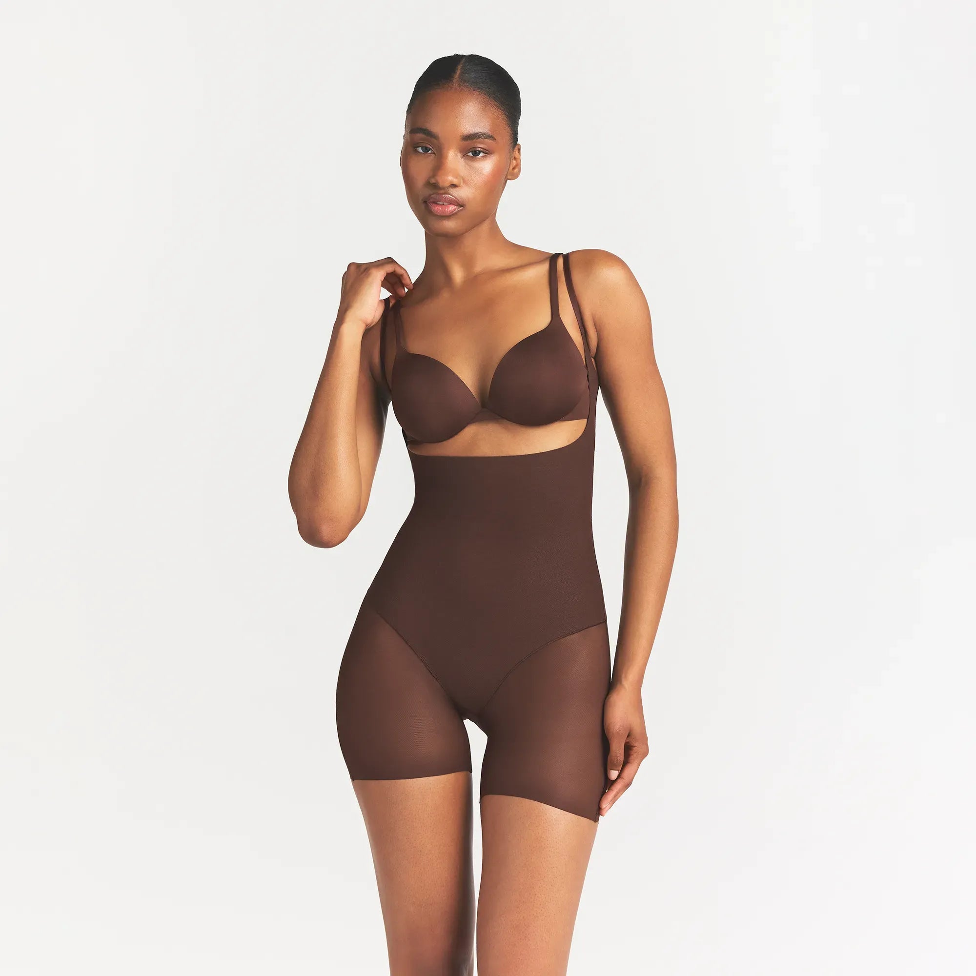 skims body core sculpt back smoothing open bust mid thigh bodysuit skims body core sculpt back smoothing open bust mid thigh bodysuit