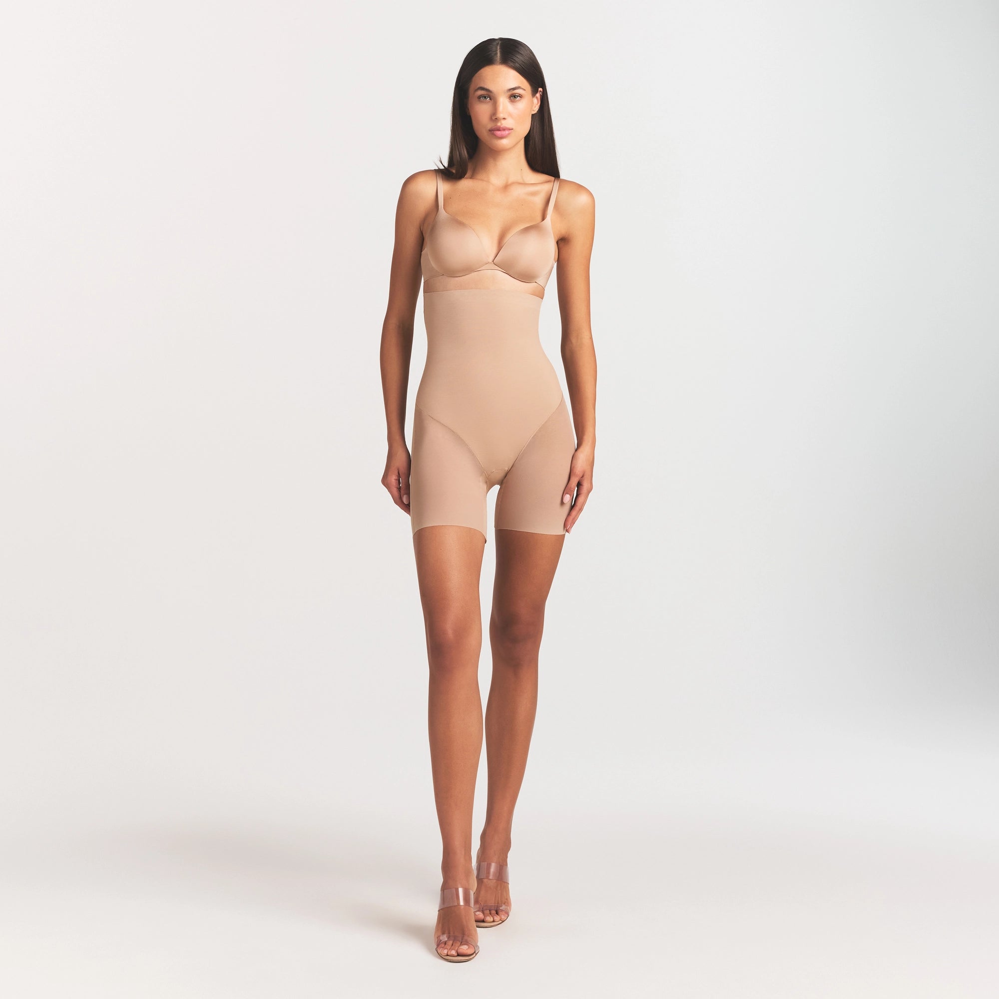power mesh shapewear core sculpt high waisted mid thigh short power mesh shapewear core sculpt high waisted mid thigh short