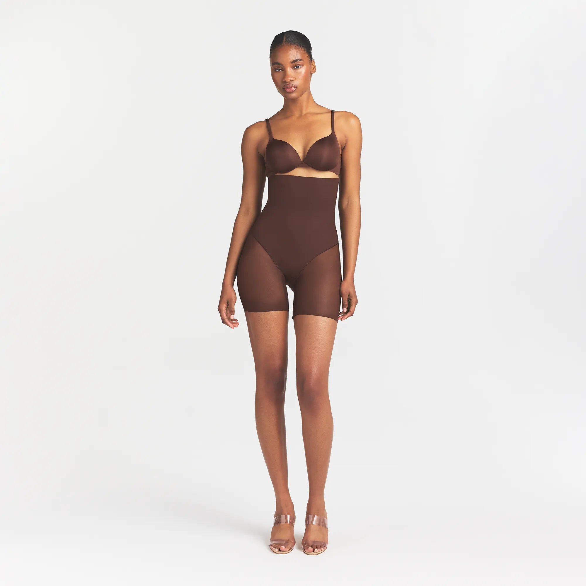 power mesh shapewear core sculpt high waisted mid thigh short power mesh shapewear core sculpt high waisted mid thigh short