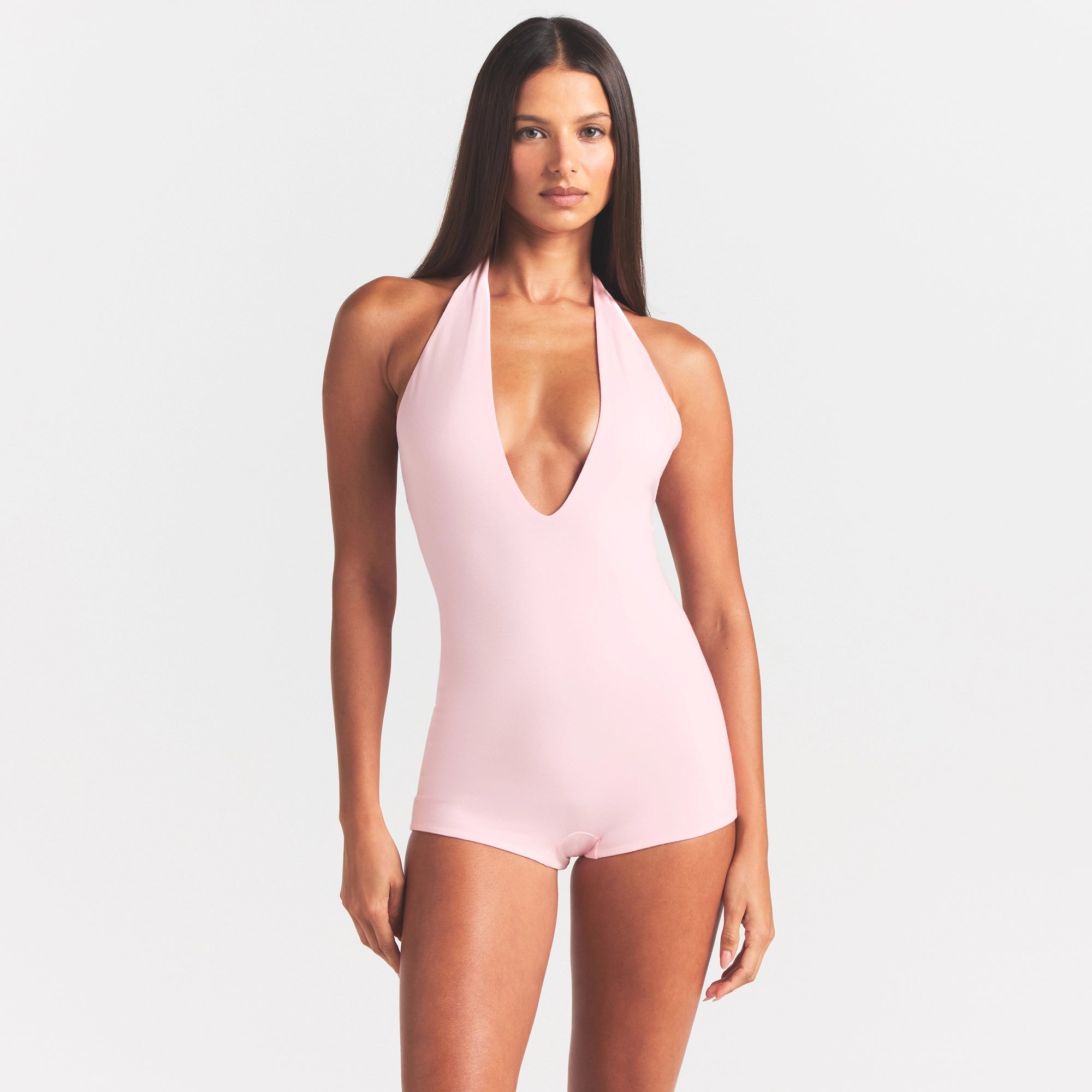 cotton jersey plunge onesie cotton jersey plunge onesie