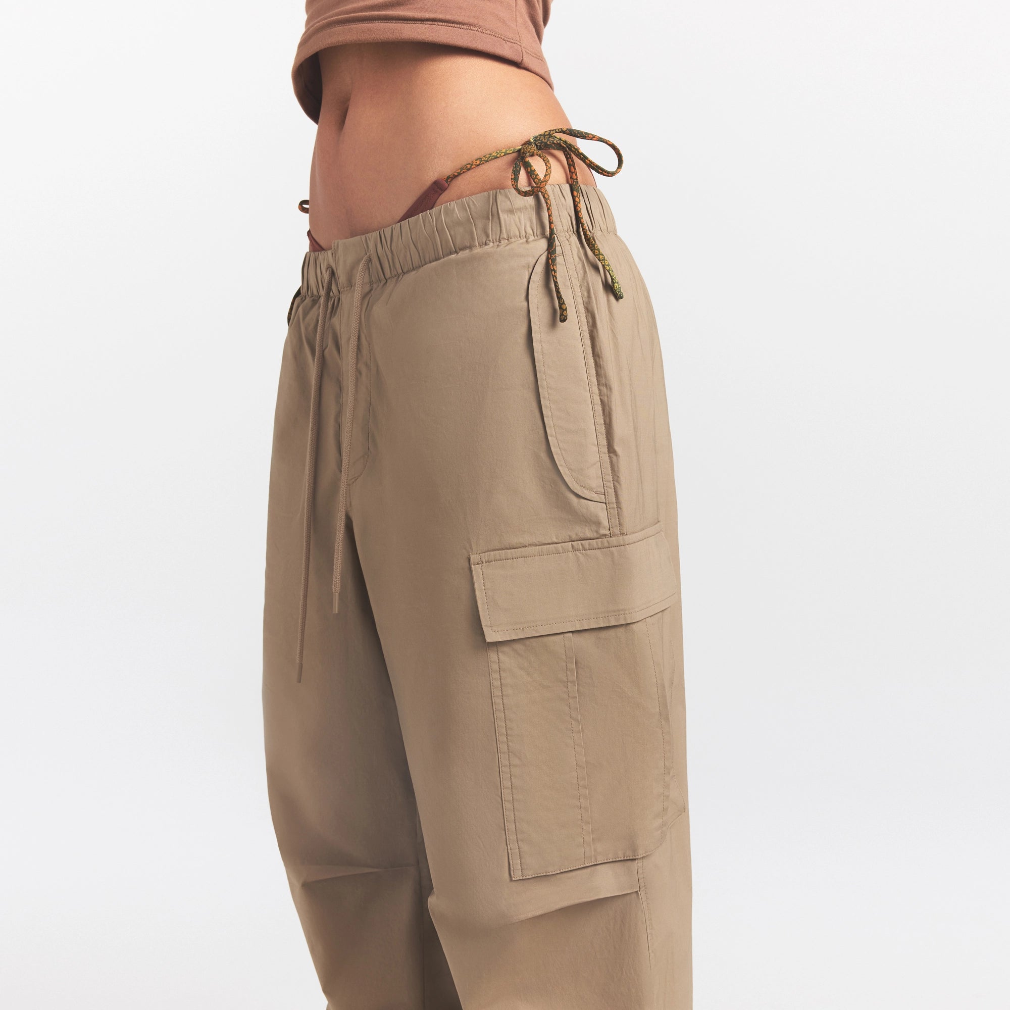 woven cotton oversized low rise cargo pant woven cotton oversized low rise cargo pant