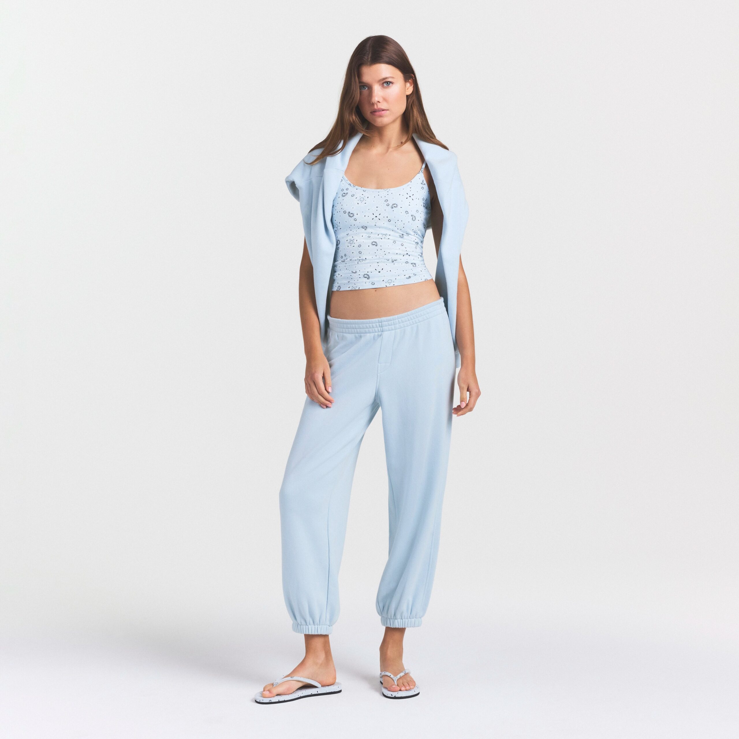 drapey french terry cropped jogger drapey french terry cropped jogger