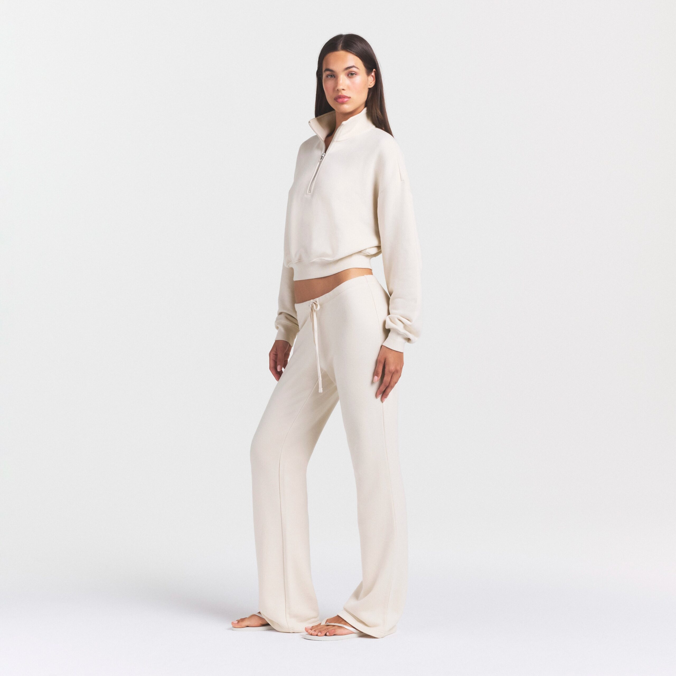 drapey french terry straight leg pant drapey french terry straight leg pant
