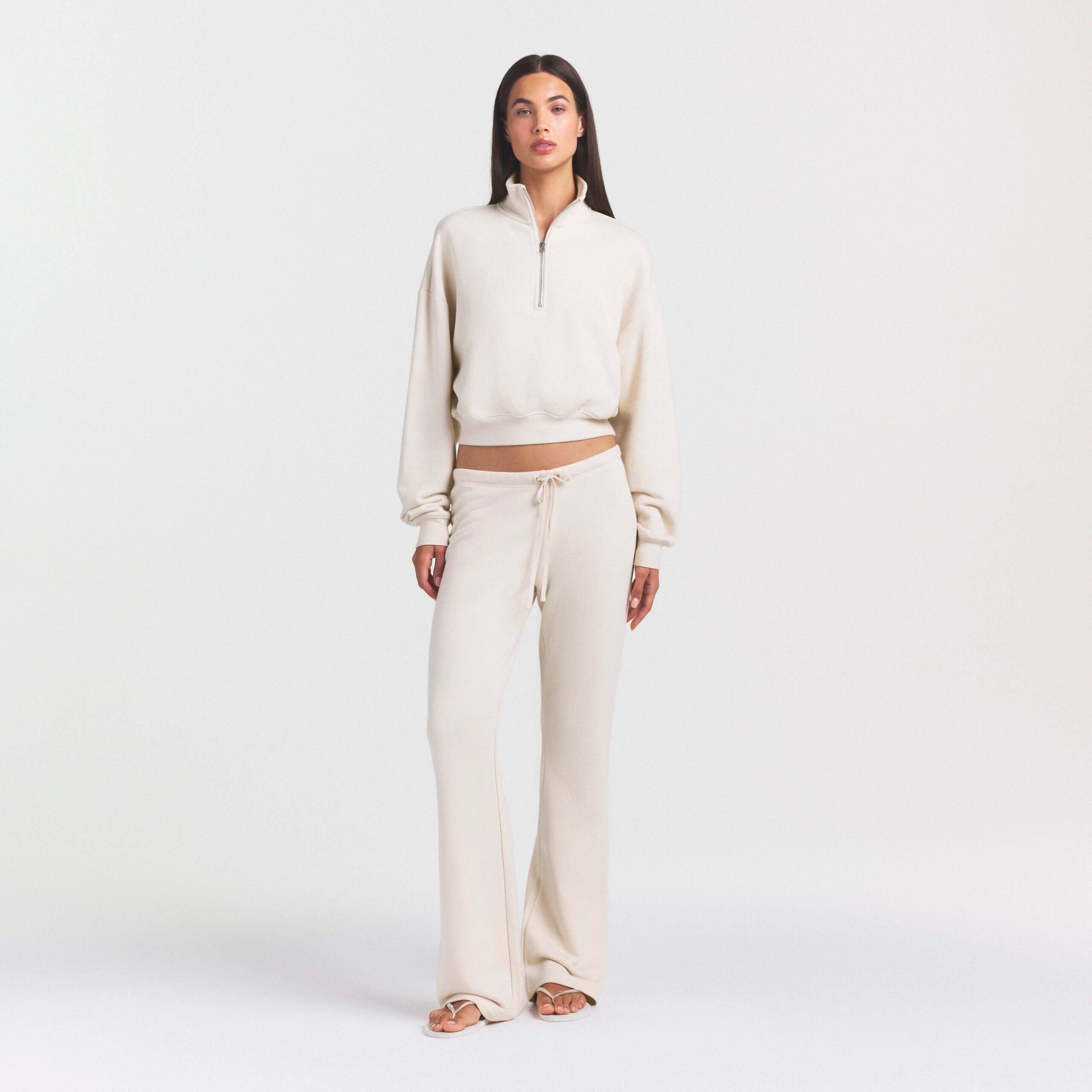 drapey french terry straight leg pant drapey french terry straight leg pant