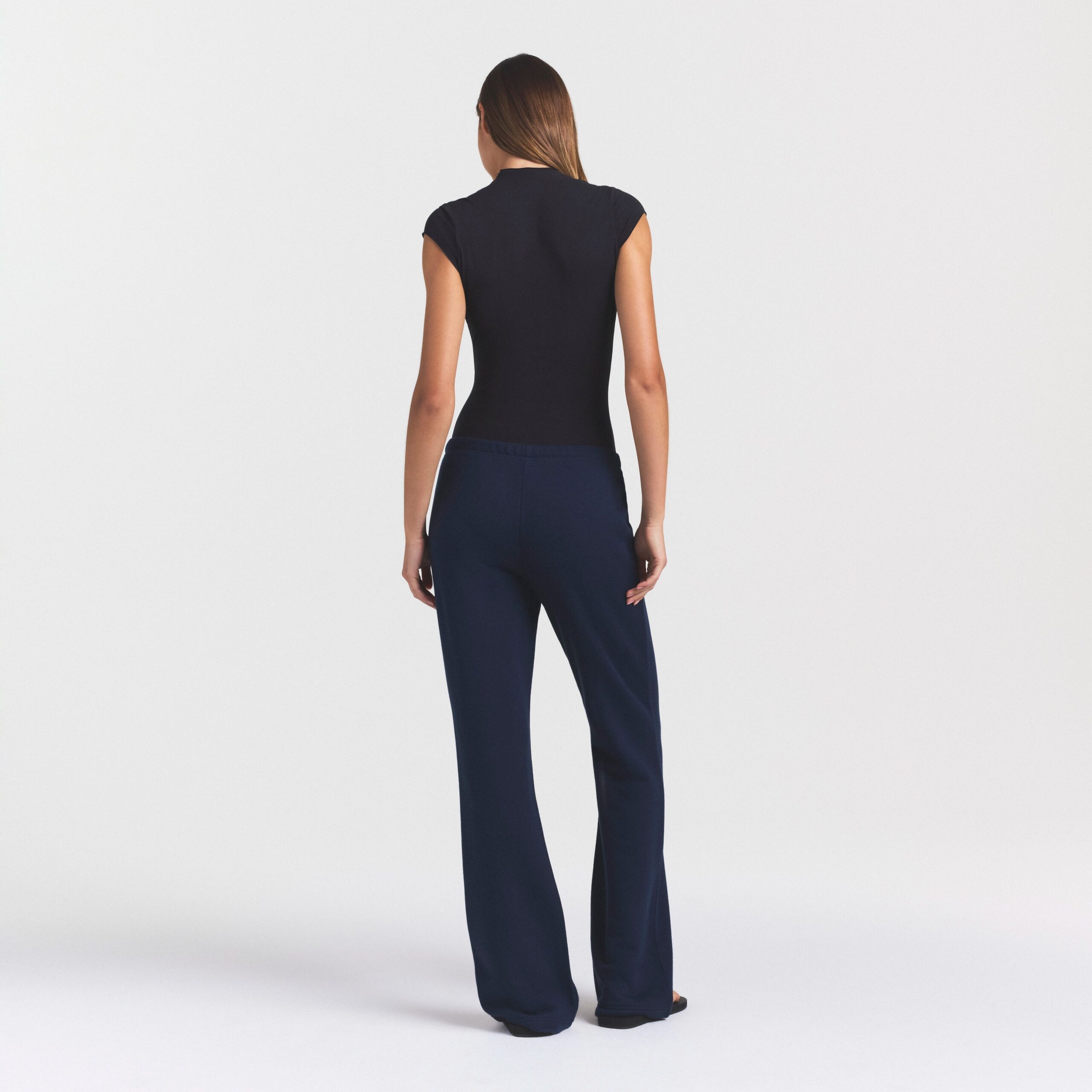 drapey french terry straight leg pant drapey french terry straight leg pant