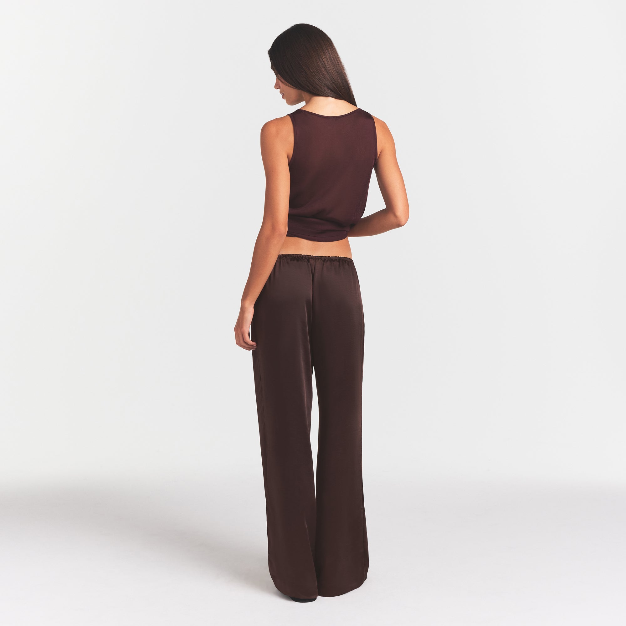 lightweight satin straight leg pant lightweight satin straight leg pant