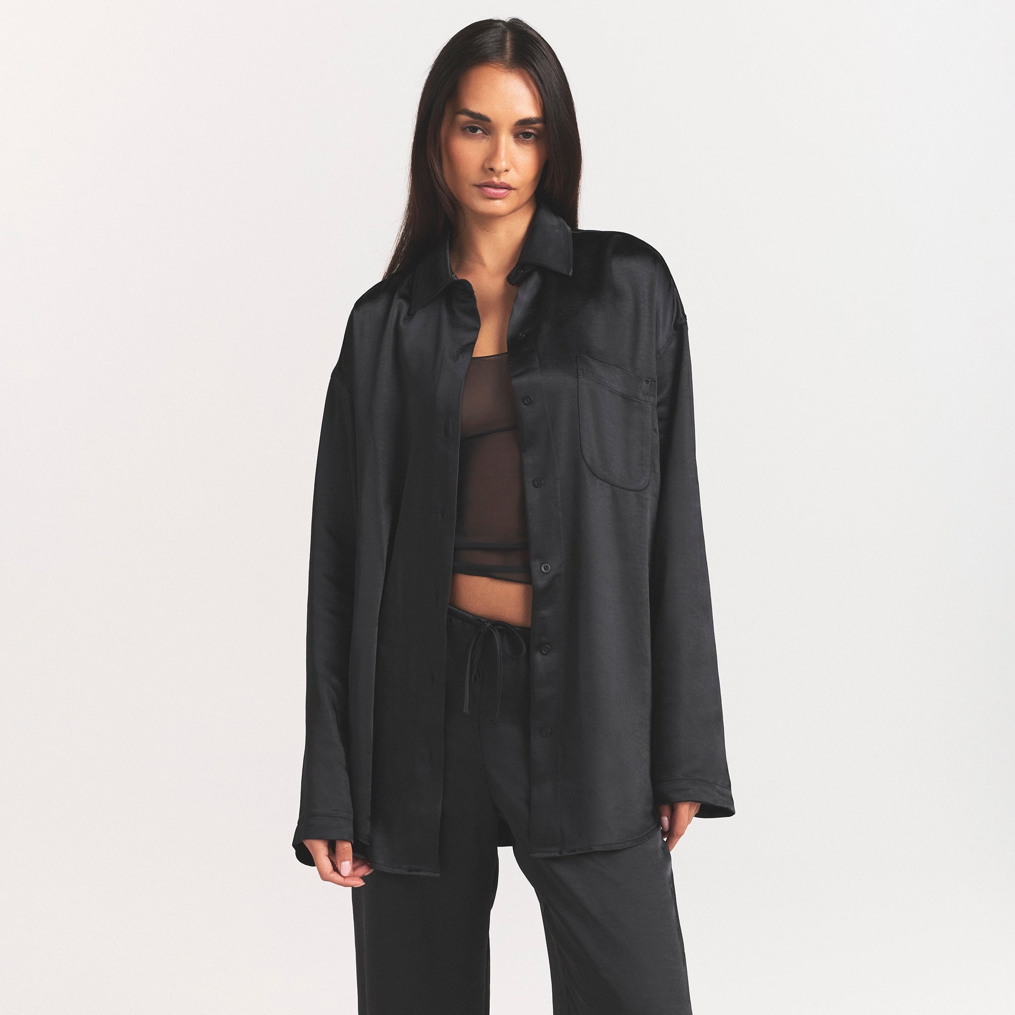 lightweight satin oversized shirt lightweight satin oversized shirt