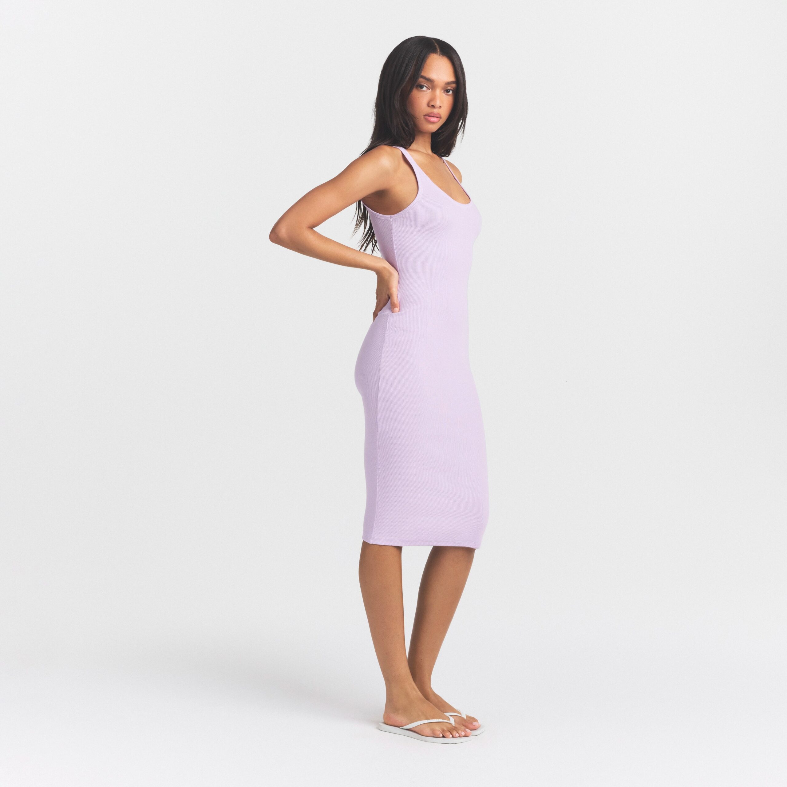 cotton rib tank midi dress cotton rib tank midi dress
