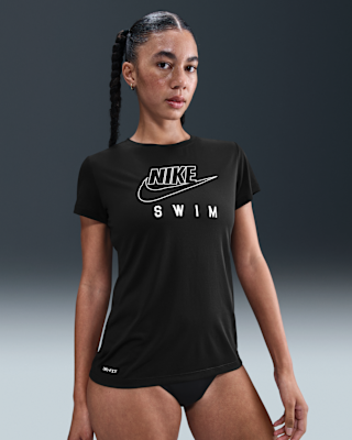 nike swim swoosh hydroguard Женский топ с короткими рукавами nike swim swoosh hydroguard Женский топ с короткими рукавами
