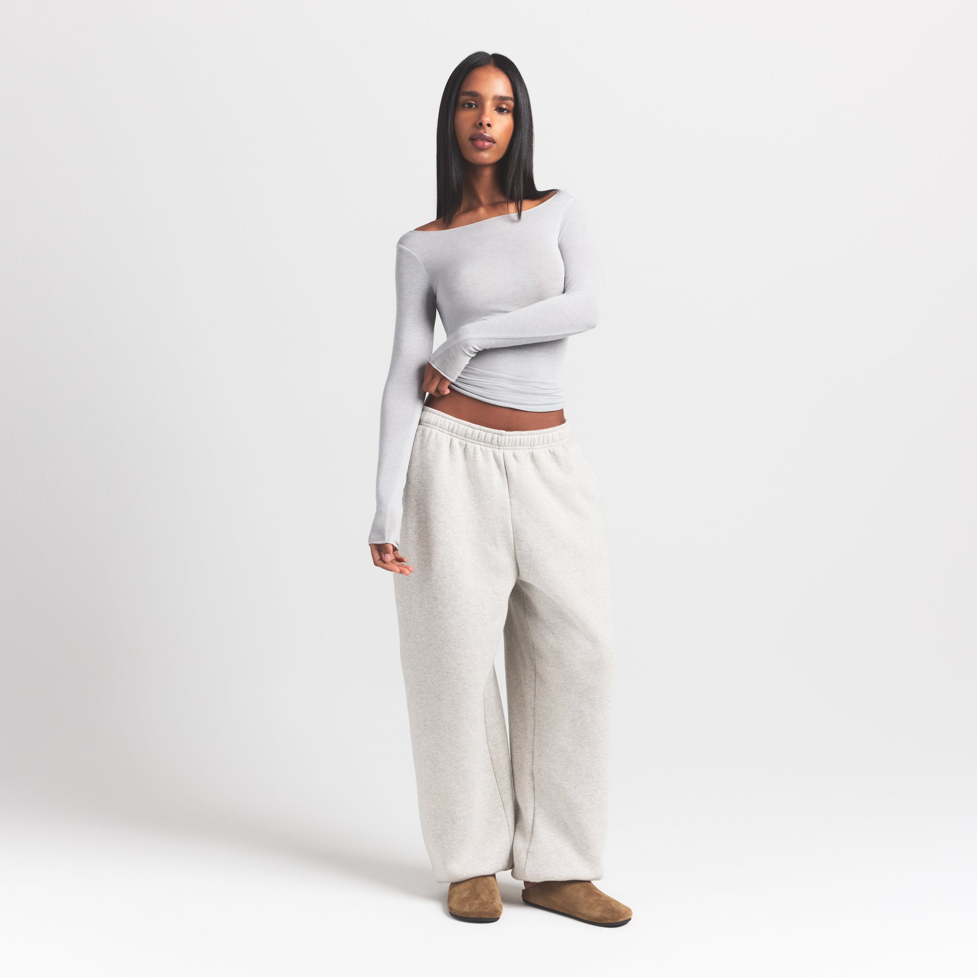 sheer modal long sleeve boatneck top sheer modal long sleeve boatneck top