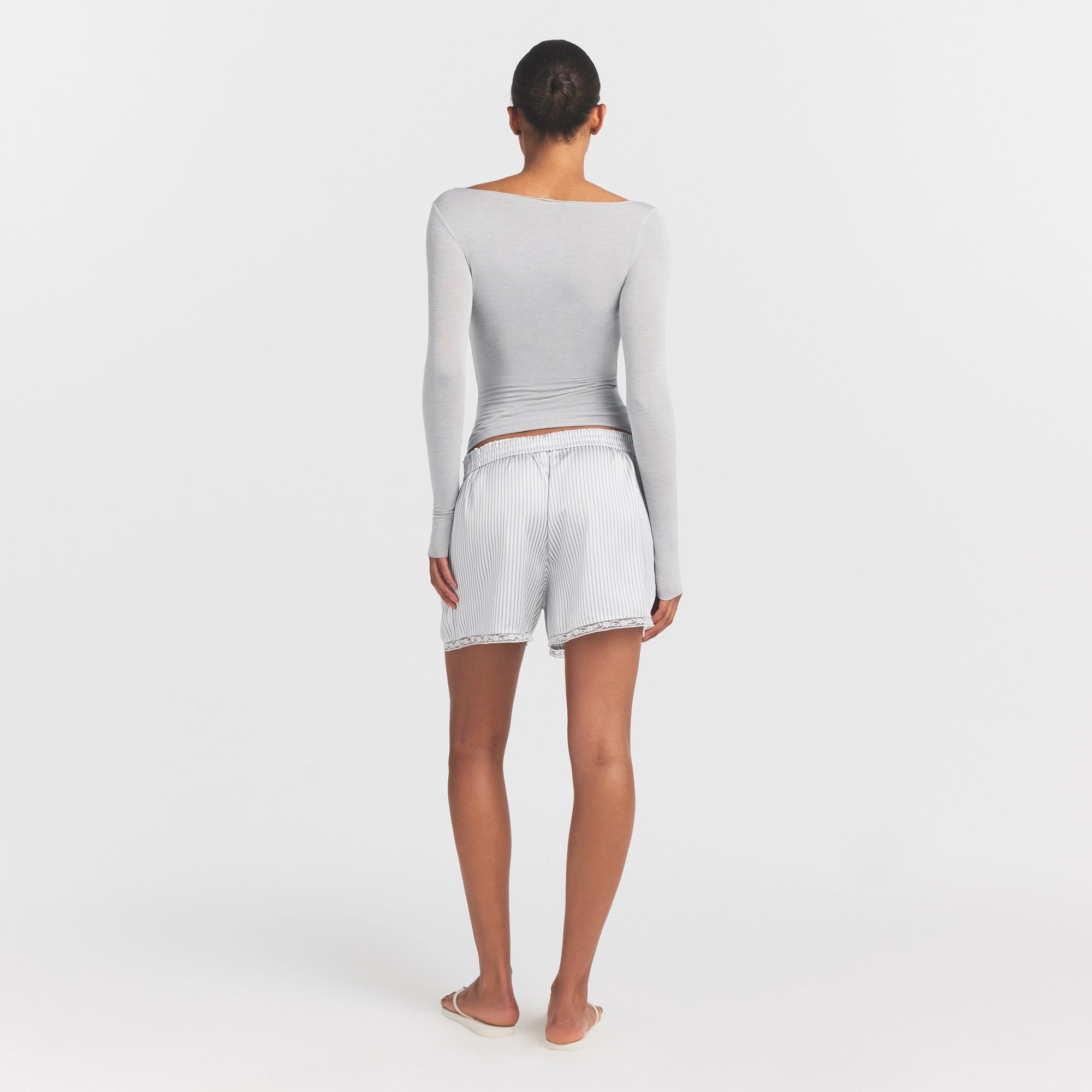 sheer modal long sleeve boatneck top sheer modal long sleeve boatneck top