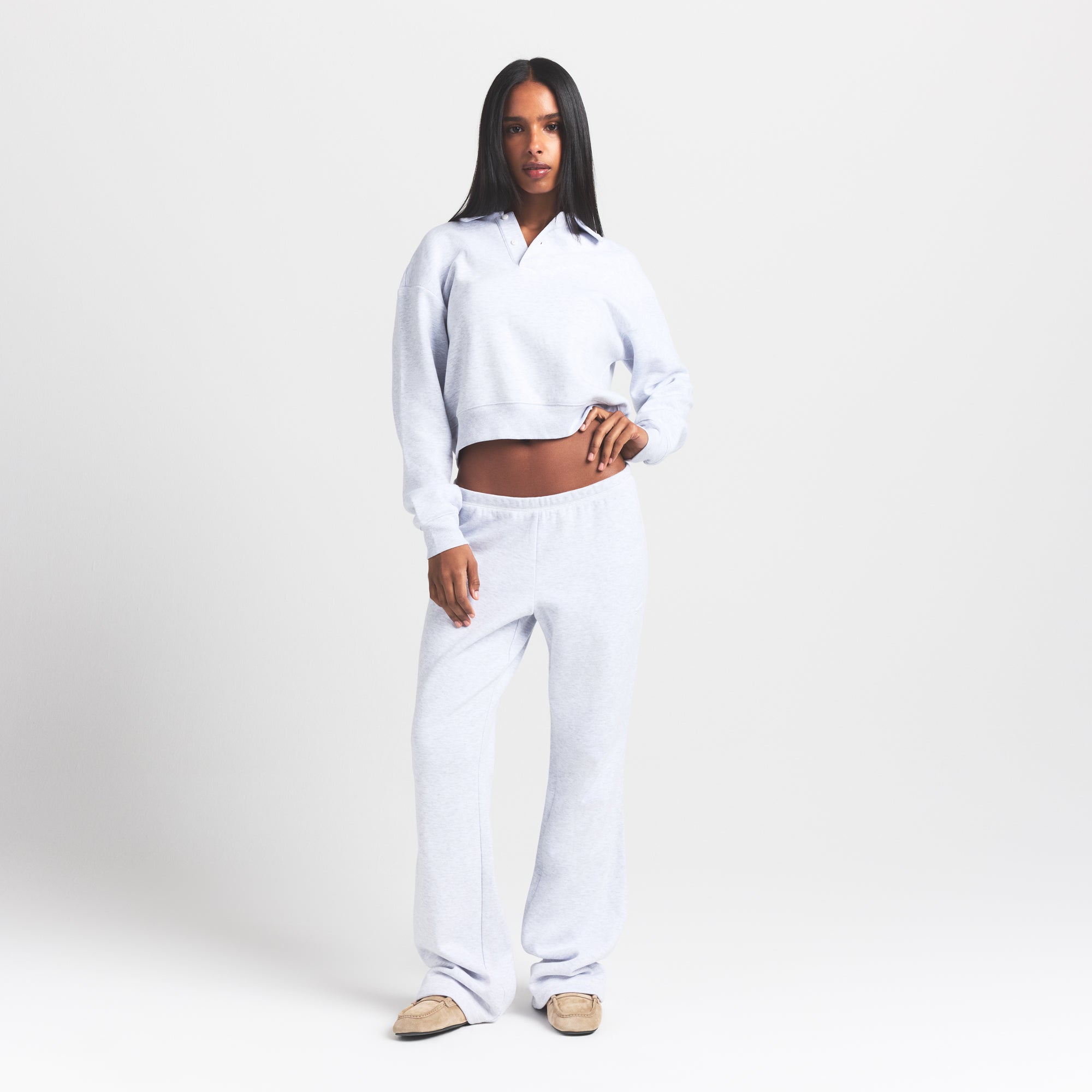 cotton fleece polo sweatshirt cotton fleece polo sweatshirt