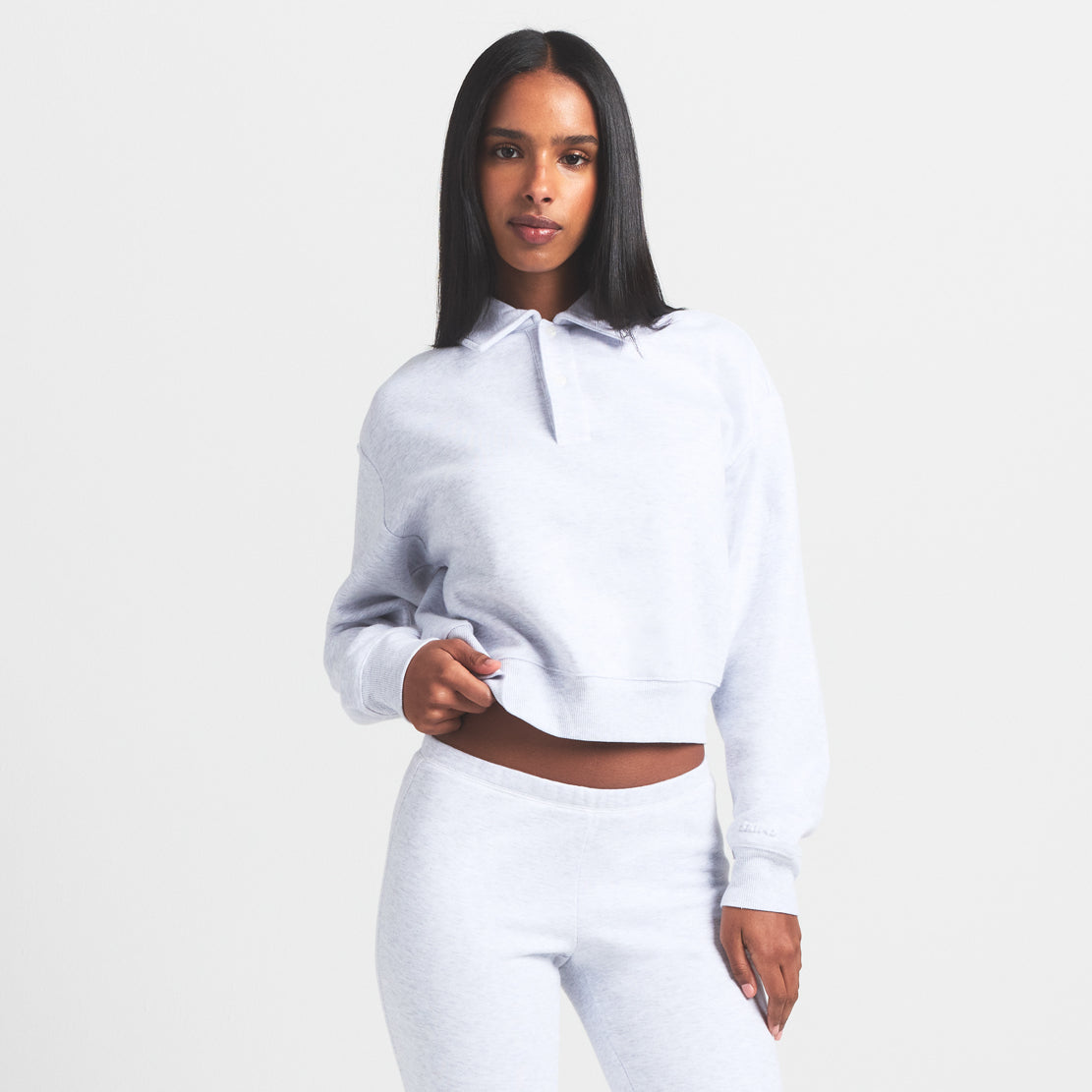 cotton fleece polo sweatshirt cotton fleece polo sweatshirt