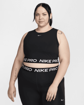 nike pro Женская укороченная майка dri fit (большие размеры) nike pro Женская укороченная майка dri fit (большие размеры)