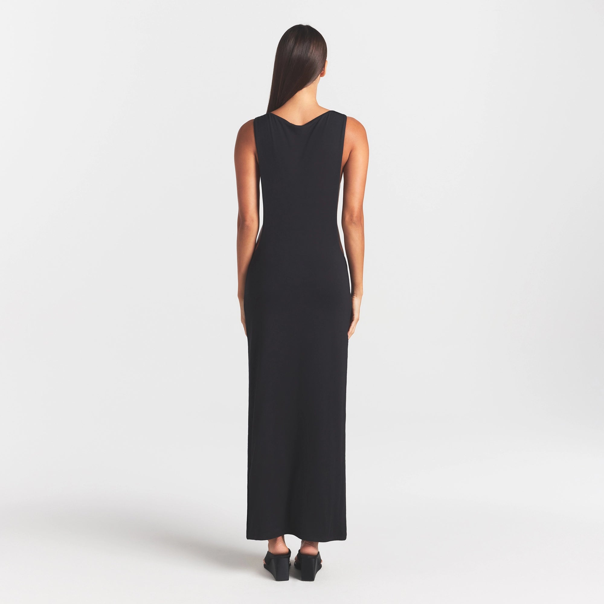 smooth layers cut out long dress smooth layers cut out long dress