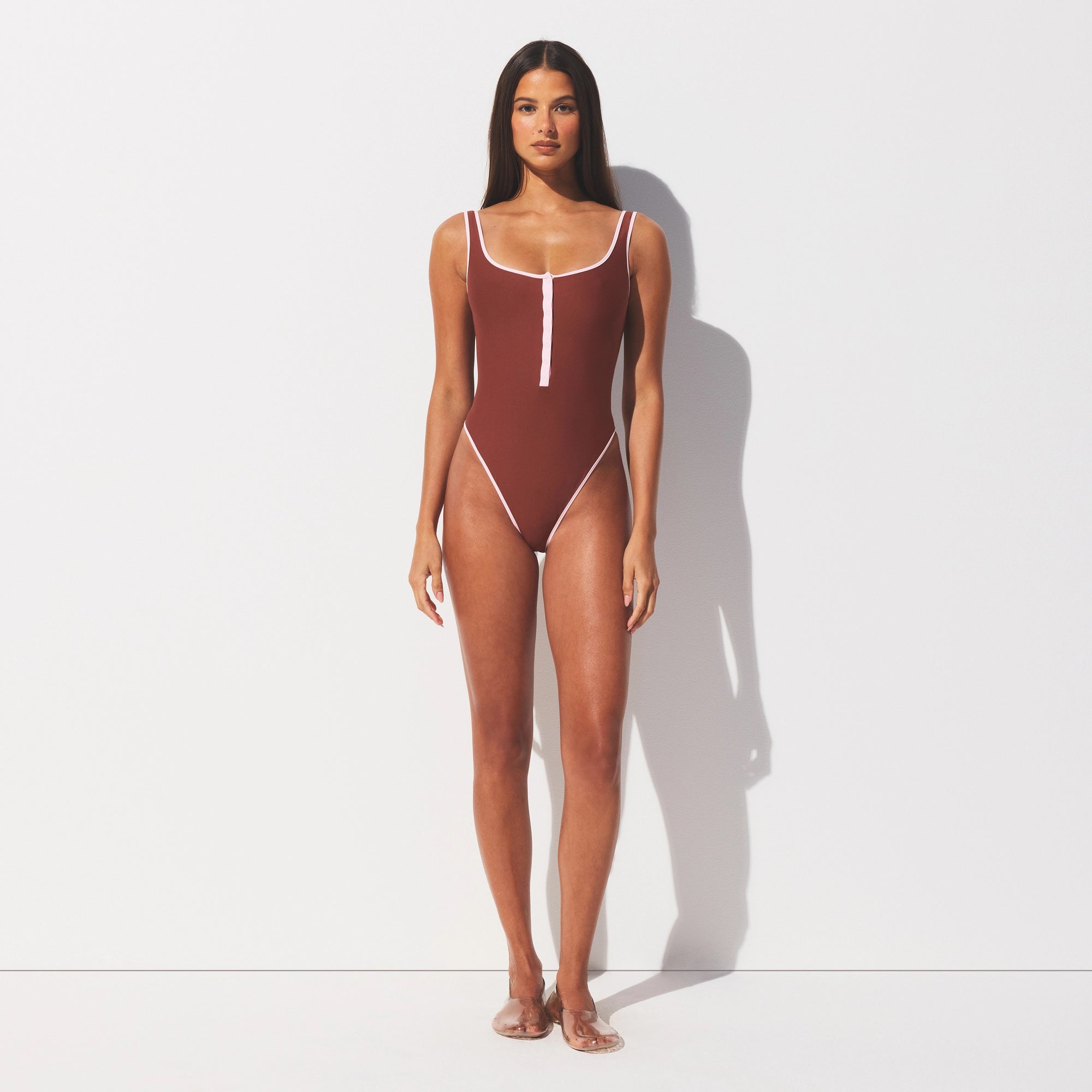 signature swim snap front one piece signature swim snap front one piece