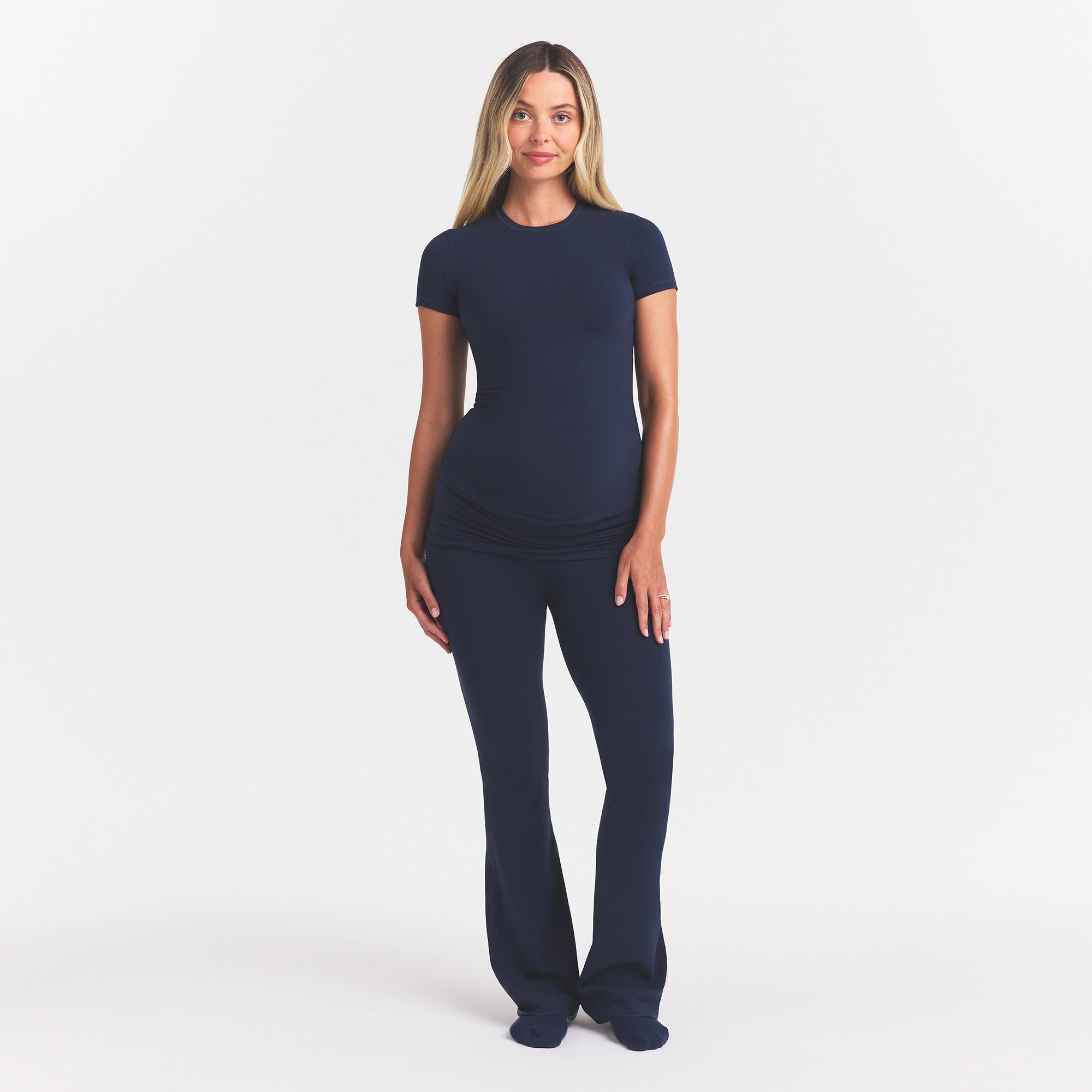 cotton jersey maternity foldover pant cotton jersey maternity foldover pant