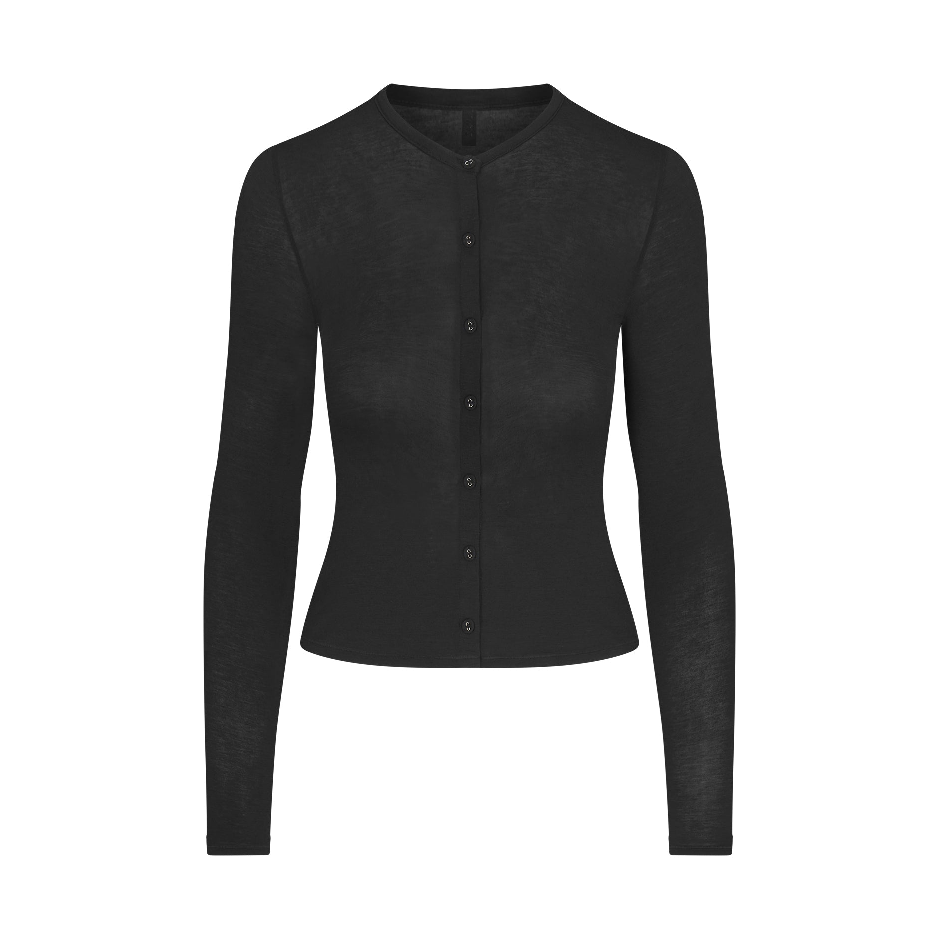 sheer modal cardigan with covered buttons sheer modal cardigan with covered buttons