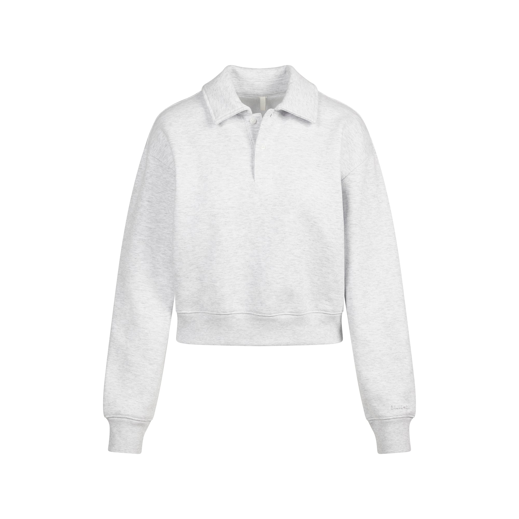 cotton fleece polo sweatshirt cotton fleece polo sweatshirt
