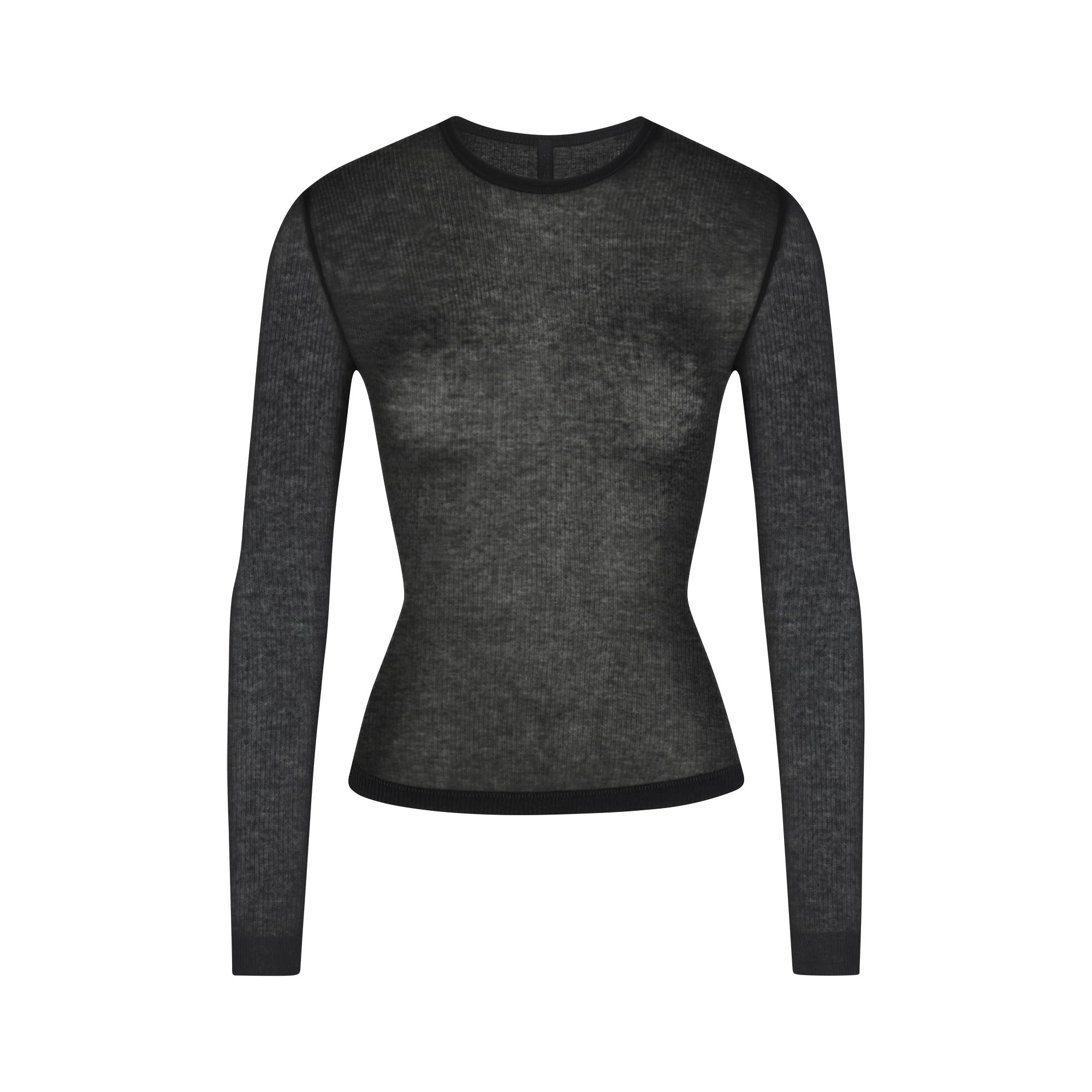 sheer rib long sleeve top sheer rib long sleeve top
