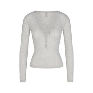 sheer rib henley