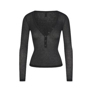sheer rib henley
