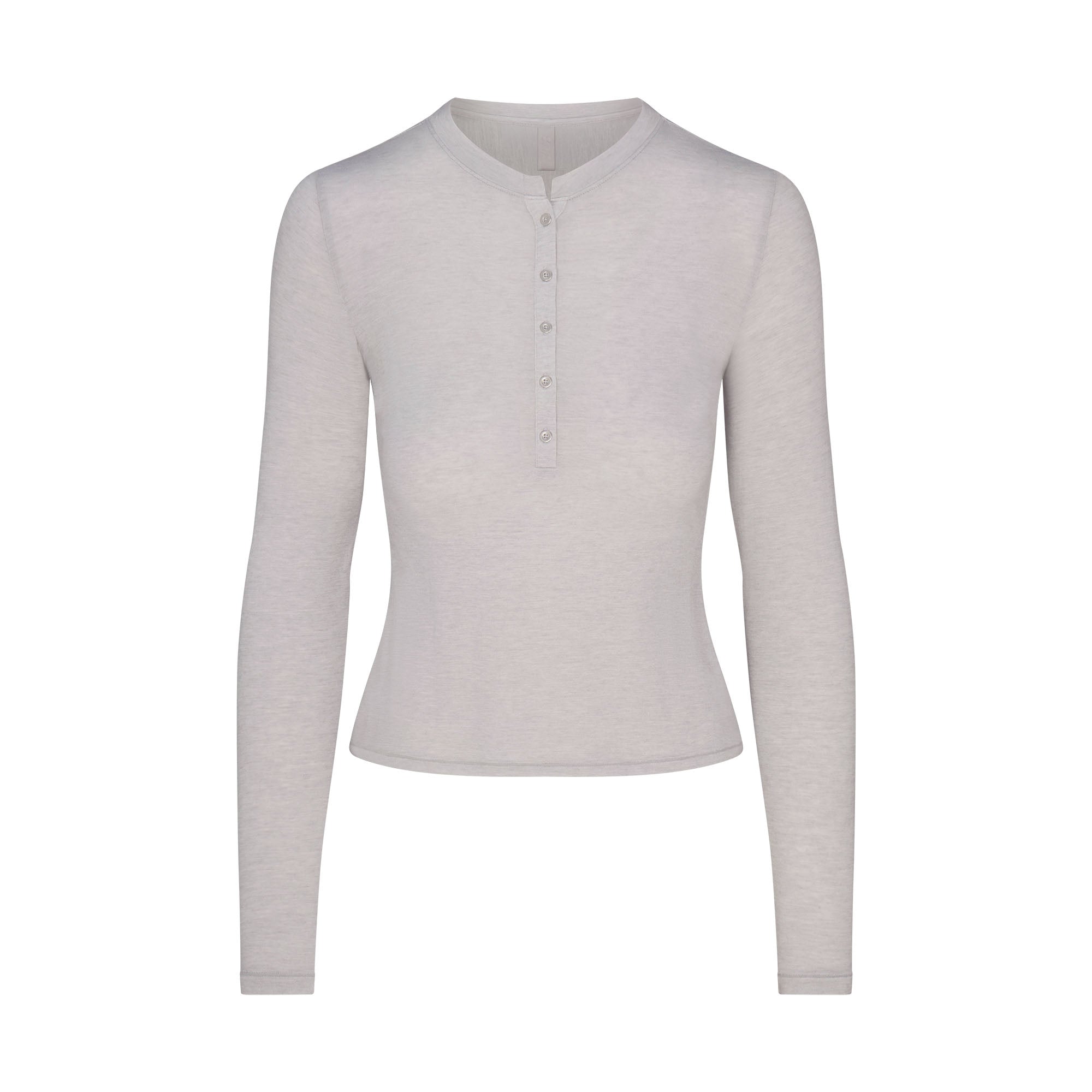 sheer modal crewneck henley sheer modal crewneck henley