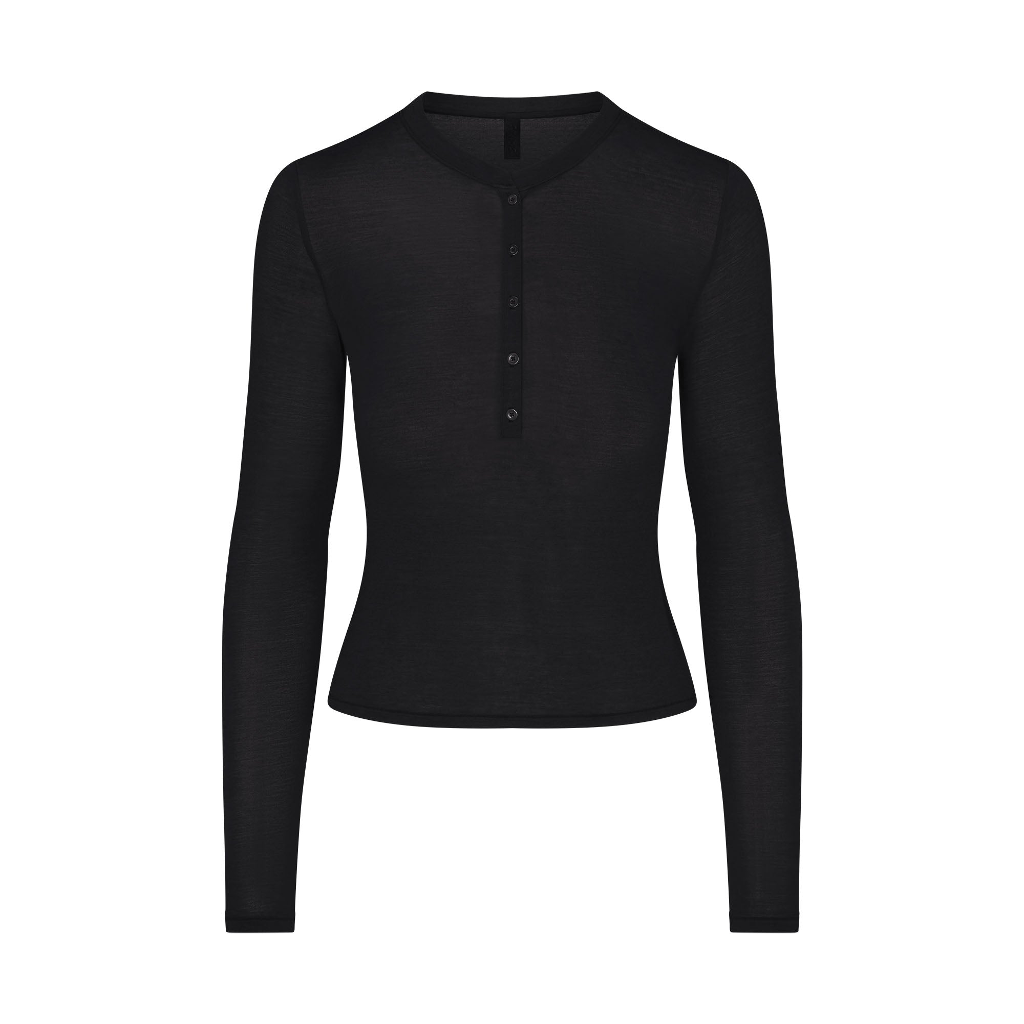 sheer modal crewneck henley sheer modal crewneck henley