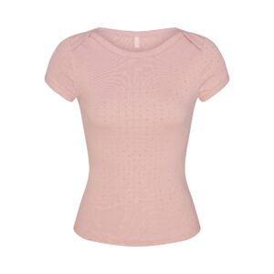 heavy pointelle boatneck tee