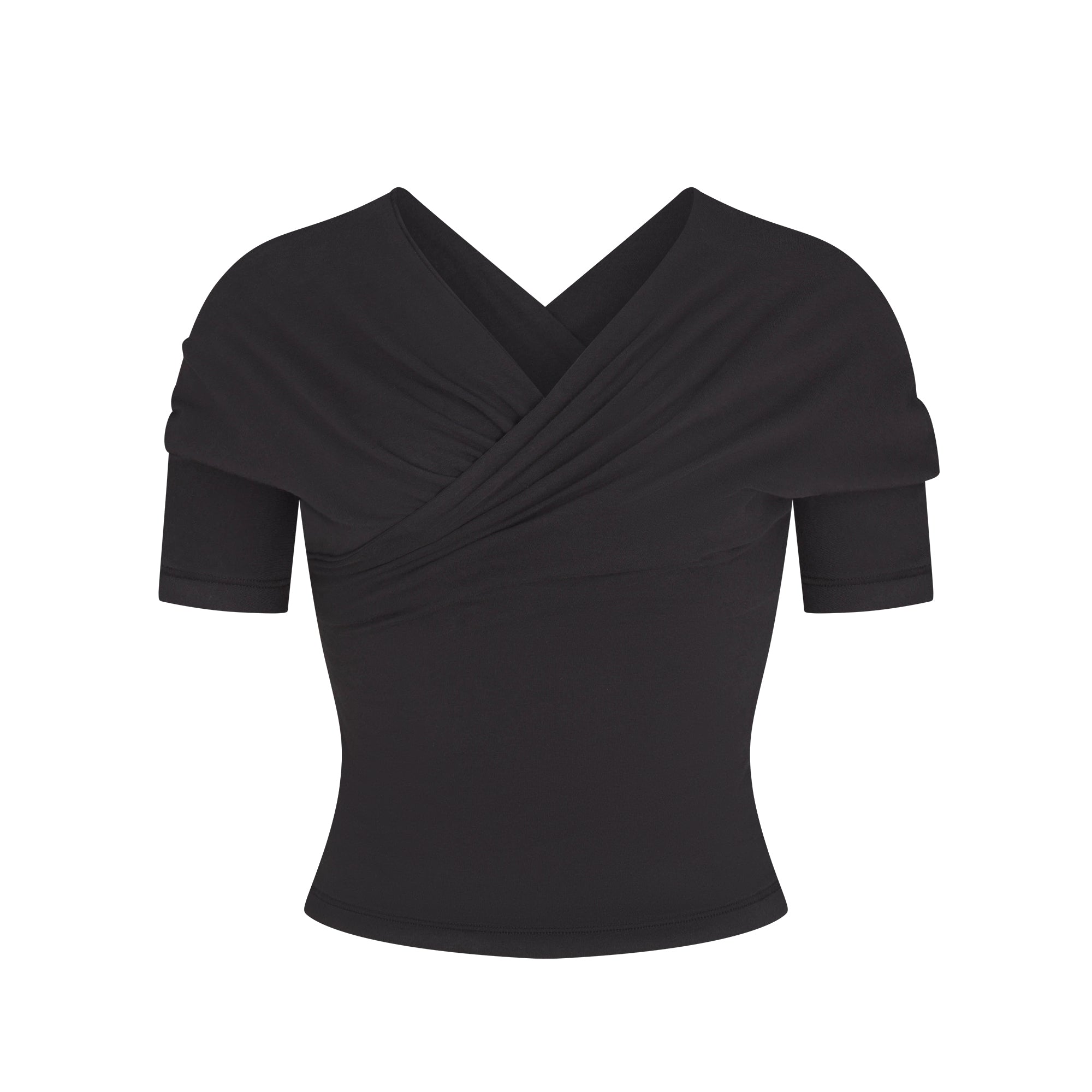 cotton jersey wrap top cotton jersey wrap top