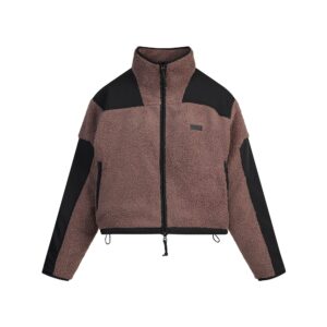 teddy boxy zip up jacket