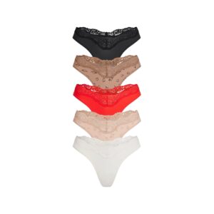 fits everybody lace dipped thong 5 pack