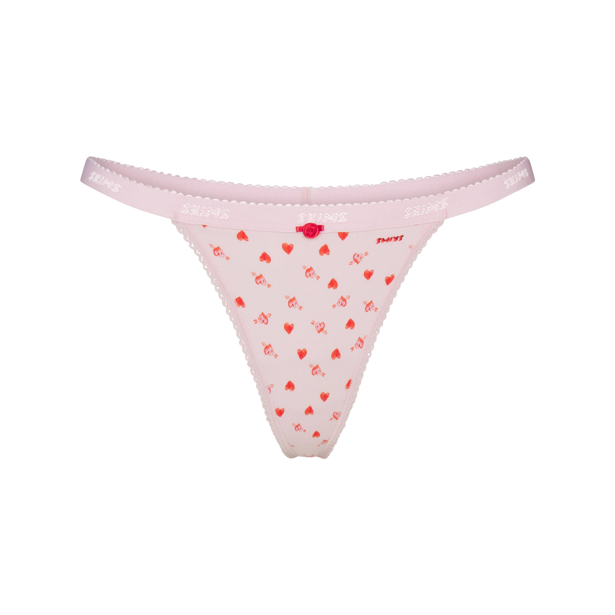 lightweight cotton logo picot thong lightweight cotton logo picot thong