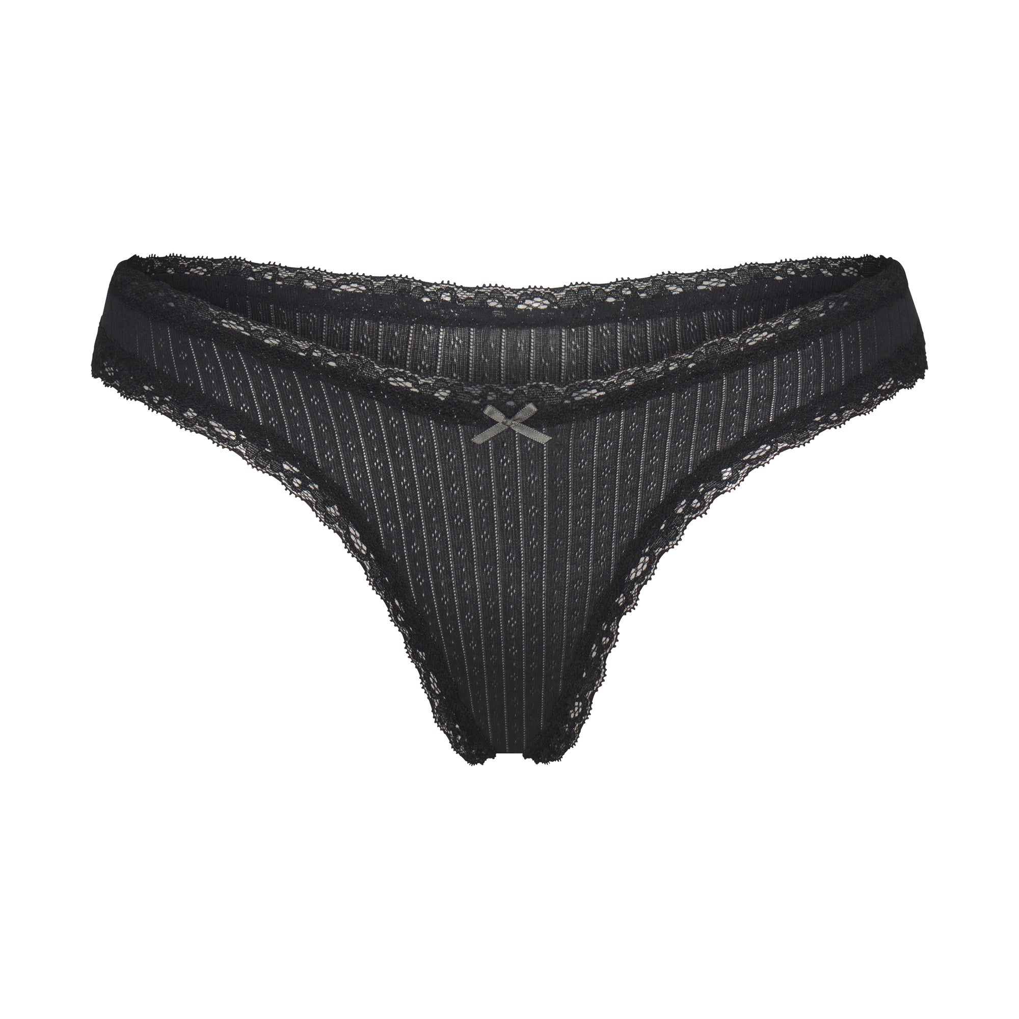 lightweight cotton pointelle lace thong lightweight cotton pointelle lace thong