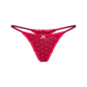 lightweight cotton pointelle lace string thong