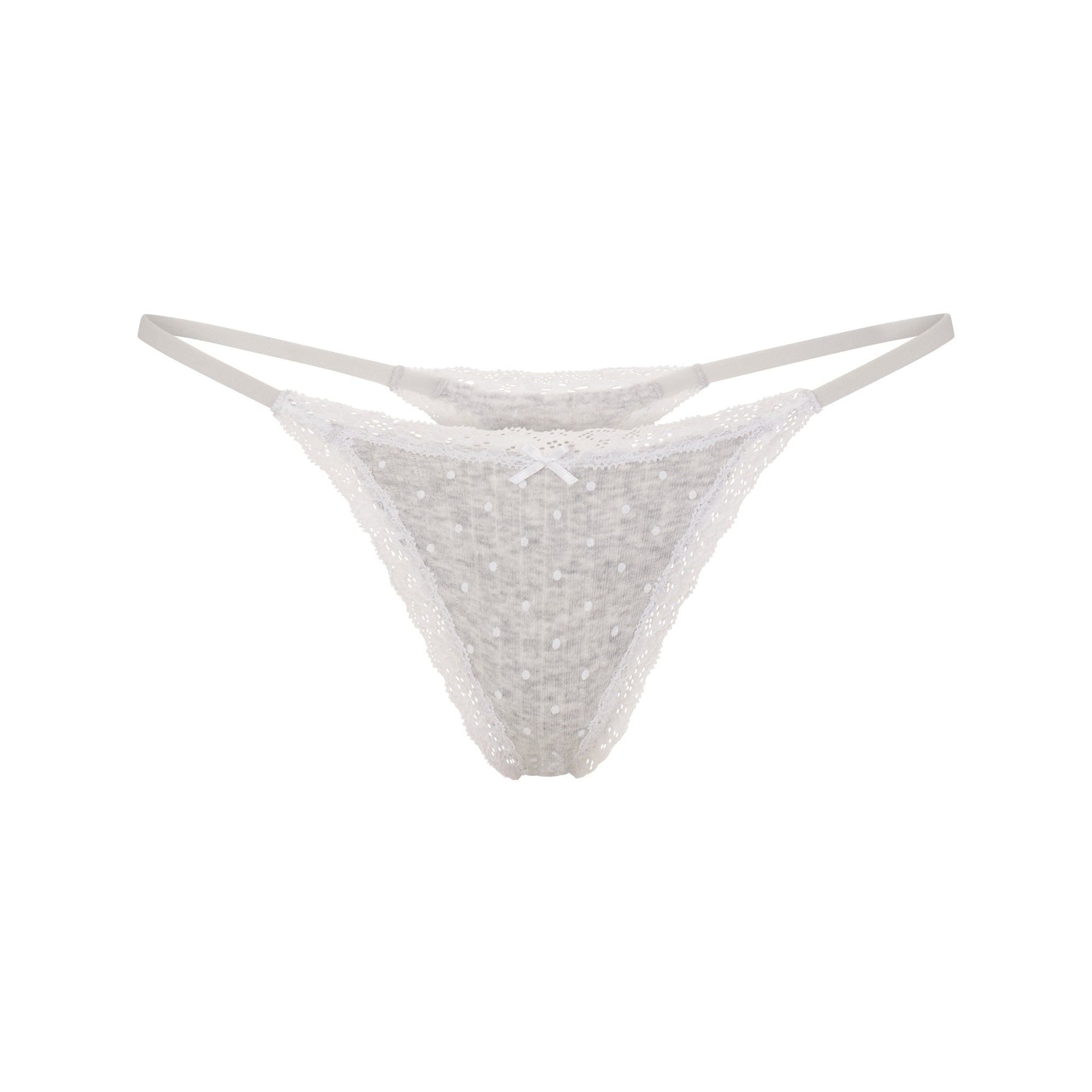 lightweight cotton pointelle lace string thong lightweight cotton pointelle lace string thong