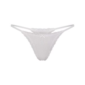 lightweight cotton pointelle lace string thong