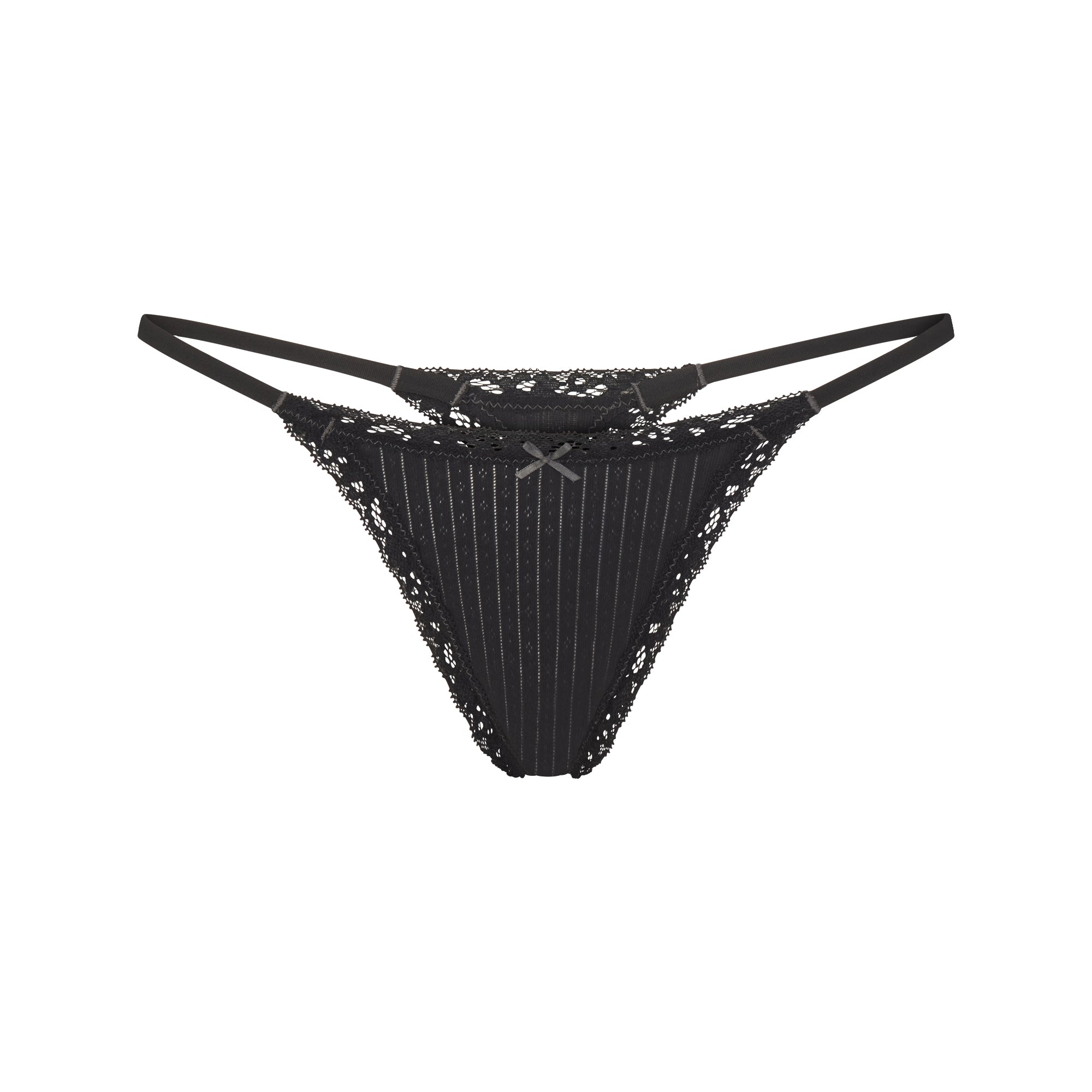 lightweight cotton pointelle lace string thong lightweight cotton pointelle lace string thong