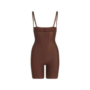 skims body core sculpt open bust mid thigh bodysuit