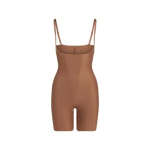 skims body core sculpt open bust mid thigh bodysuit
